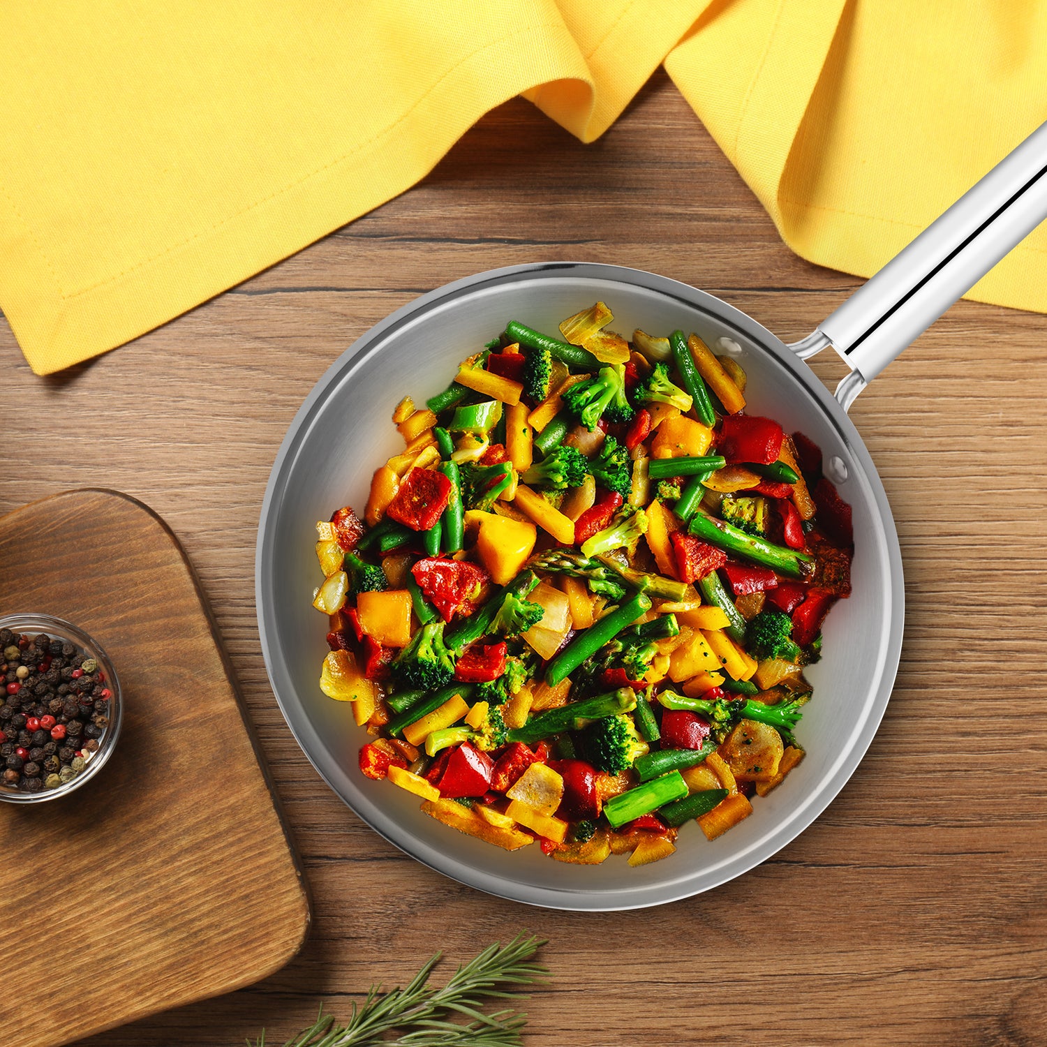 Garuda Plain Triply Frypan - 22cm / 24 cm / 26 cm