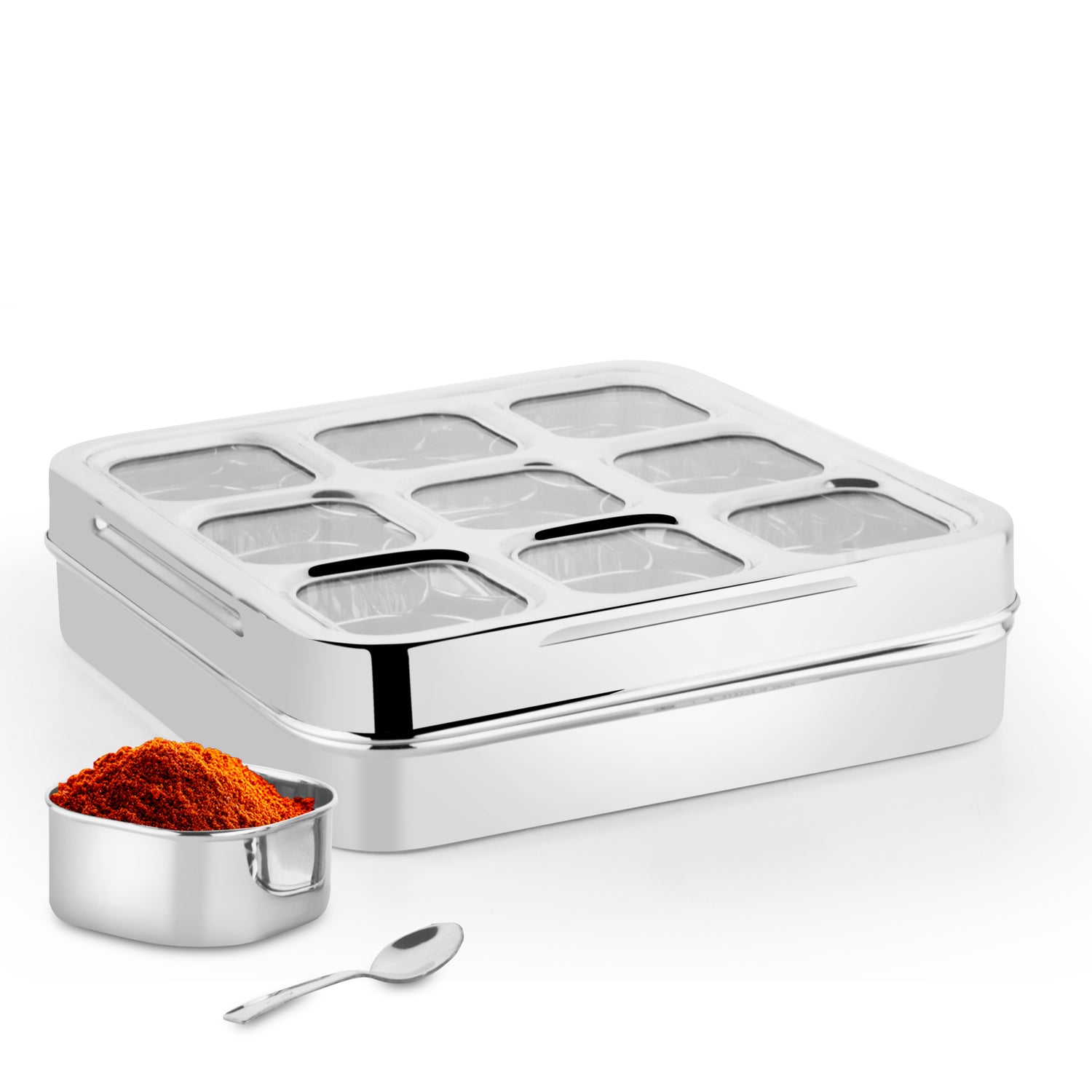 Square Masala Dabba - 9 Vatki Edition