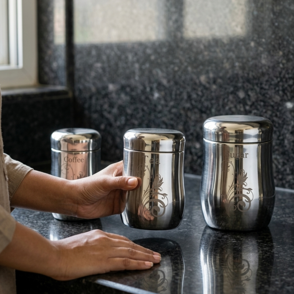 Garuda Floral Canister Set 3 Pcs