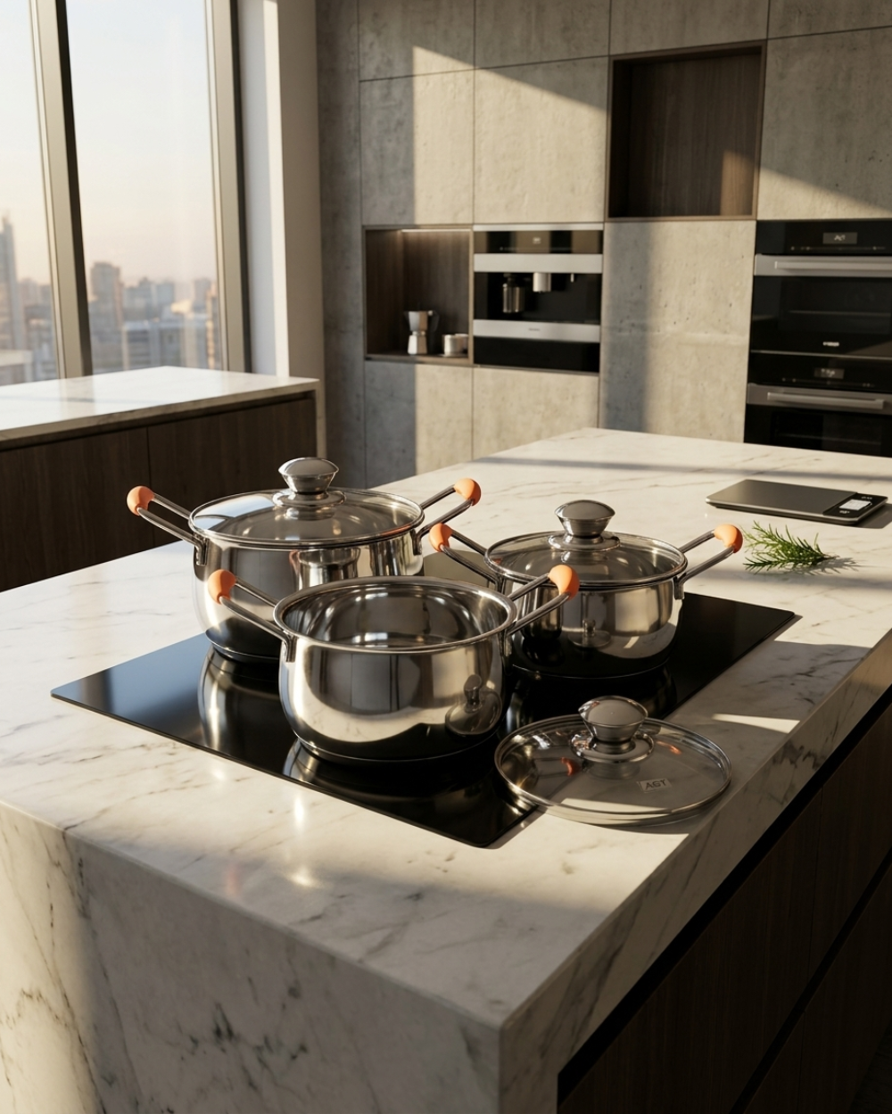 Garuda Optima Handi Set with Glass Lid