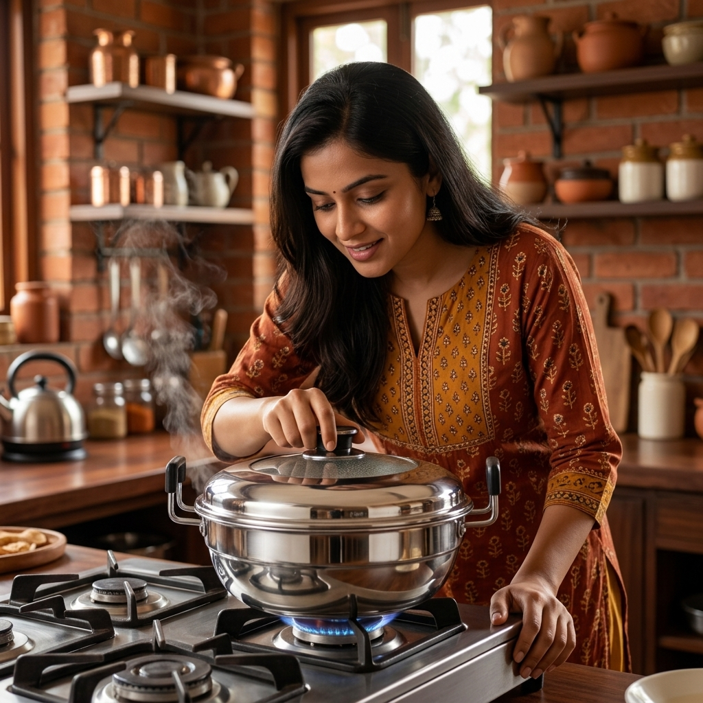 Induction 4 In 1 Multikadai with 7 attachments and glass lid